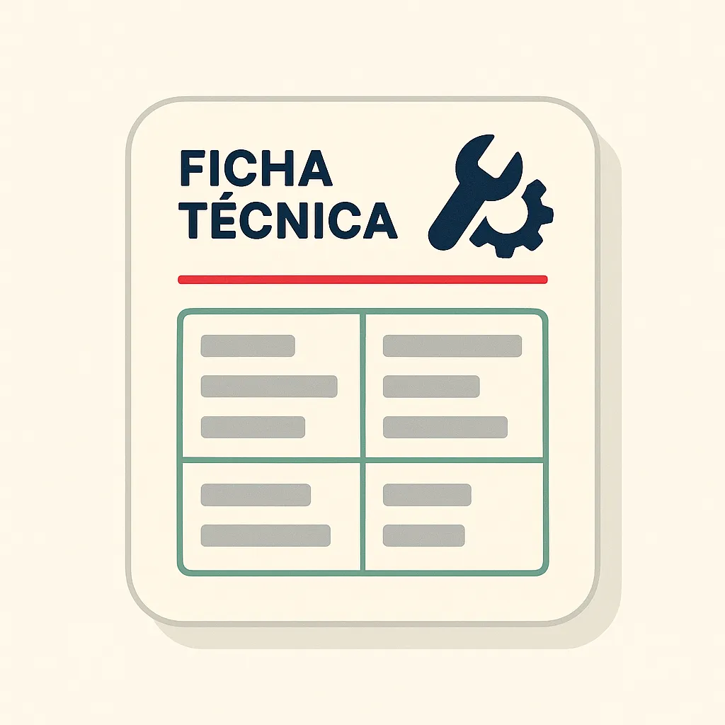 Ejemplo ilustrativo de ficha técnica